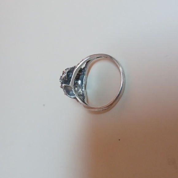 Womans Sterling Silver Celtic 1 Carat Amethyst Tublar Rose Purple Ring 6.5 - Picture 8 of 8